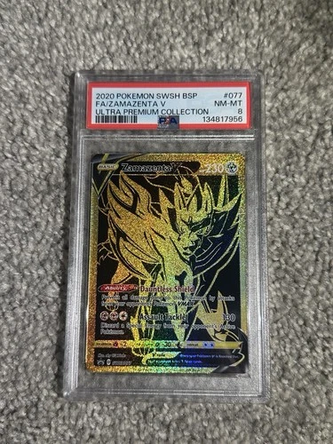 PSA 8 Zamazenta V SWSH077 Full Art Promo Ultra Premium Collection 2020 Pokemon