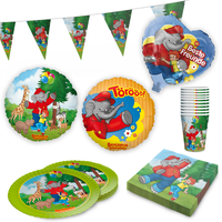 Benjamin BlüMchen Partyset 45-Tlg – Becher, Teller, Servietten, Wimpel & Ballons