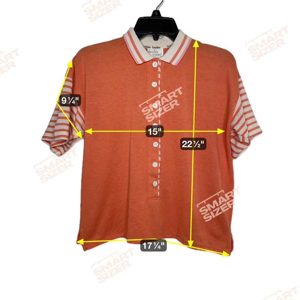 Camiseta Top Bobbie Brooks Para Mujer Mediana De Colección Groovy Botón Naranja Manga Corta Foto 2 de 4