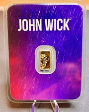 GOLD-&ldquo;JOHN&bull;WICK&ldquo;-LIONSGATE-ENTERTAINMENT:-0,5 Gramm-24 Karat Gold-999AU-RAR