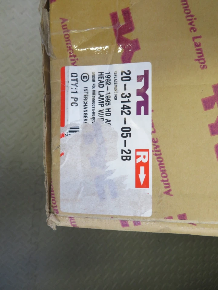 OS DRIVER RH HEADLIGHT TYC 20-3142-05-2B FITS HONDA ACCORD 1992-1995 #LSM - Image 3 of 4