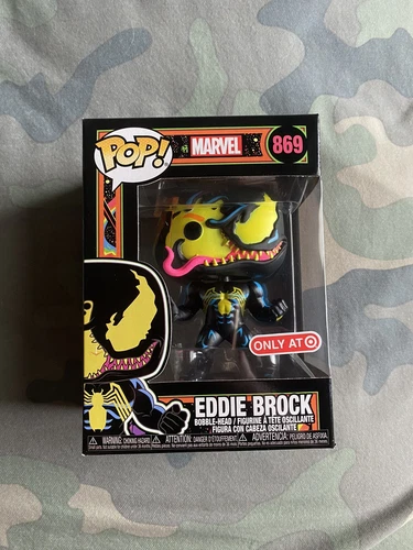 Funko POP! Marvel - Eddie Brock Venom - Target Black Light #869 W/ Protector