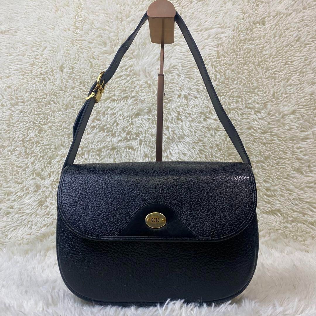 Christian Dior Montaigne Micro leather CD logo 2way clutch Shoulder Bag Cross body black