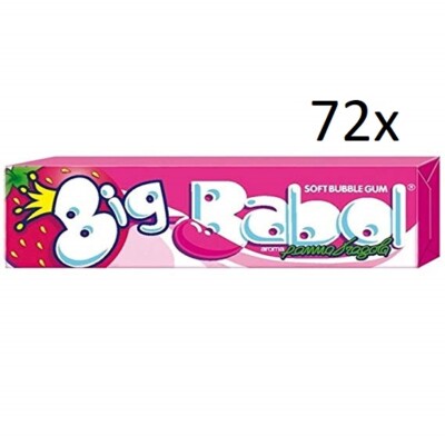 Perfetti Big Babol Panna Fragola Creme und Erdbeeren weicher Kaugummi stick 72pz