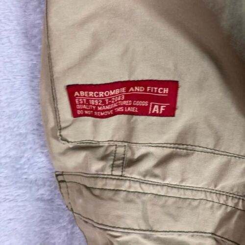 Abercrombie & Fitch Pants Mens Medium Tan Cargo Paratrooper 34x30 VTG Y2K 90s - Picture 2 of 5