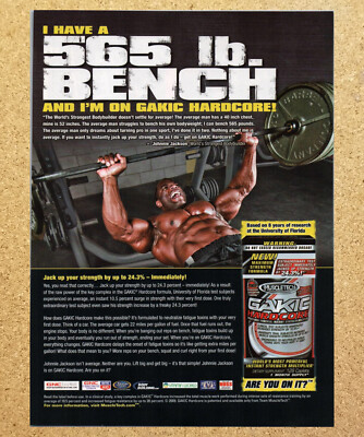 MuscleTech Gakic Hardcore Johnnie Jackson - Magazine Print Ads Ephemera Art 2009