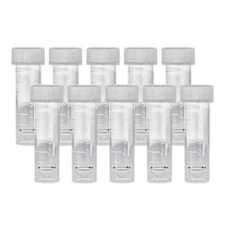 Secure Twist-cap Vials for Ink Samples - 10 Pack, Clear - NEW