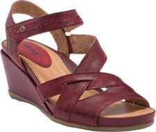 NIB - EARTH Women's 'THISTLE' Garnet WEDGE SANDAL - 8