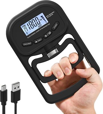396lbs / 180kg Grip Strength Trainer Rechargeable Electronic Hand Dynamometer
