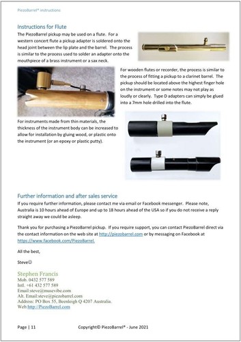 PiezoBarrel V1 Pickup DIY Tenor/Baritone + Soprano/Alto Sax neck installations - Picture 22 of 22