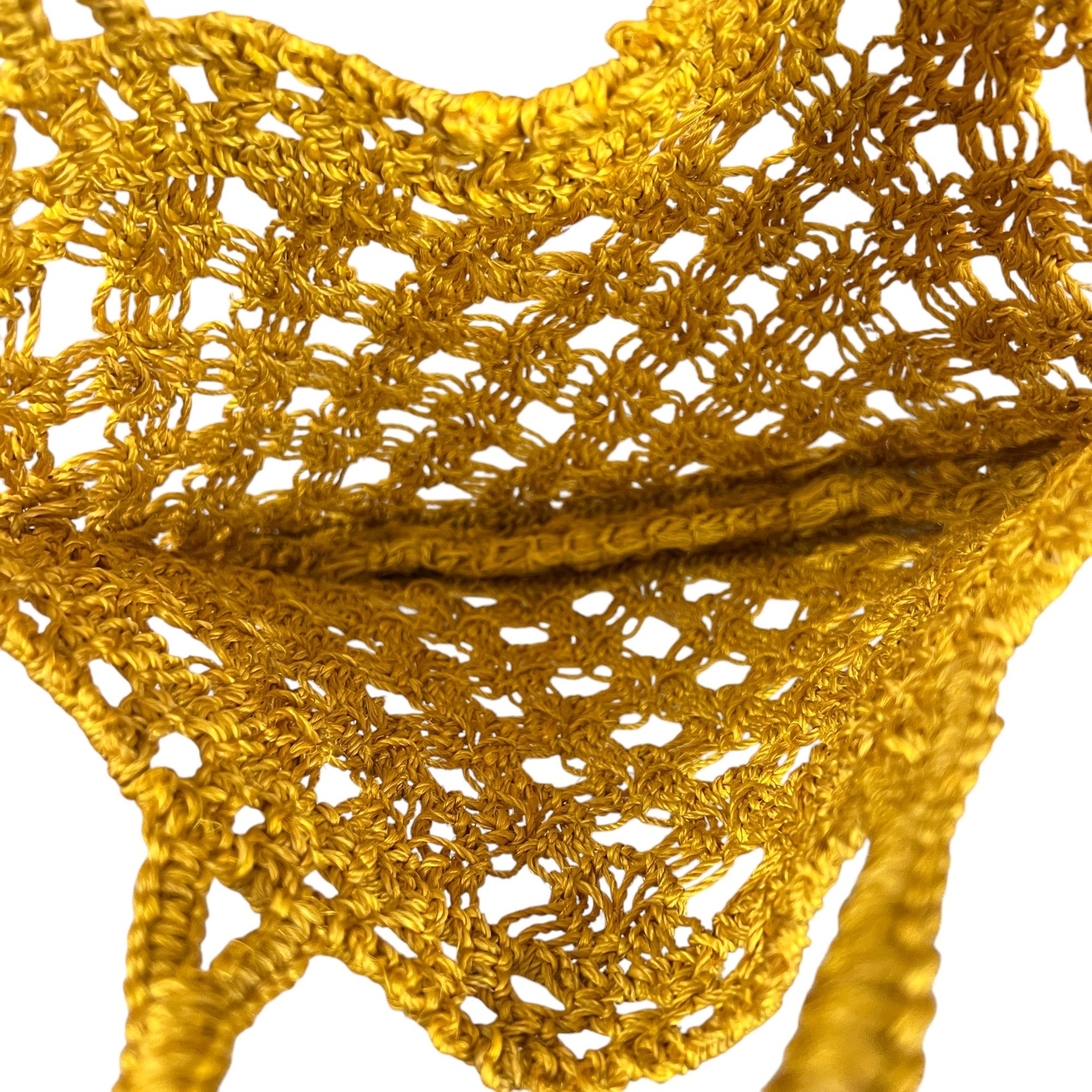 Yellow Macrame Tote - image 5