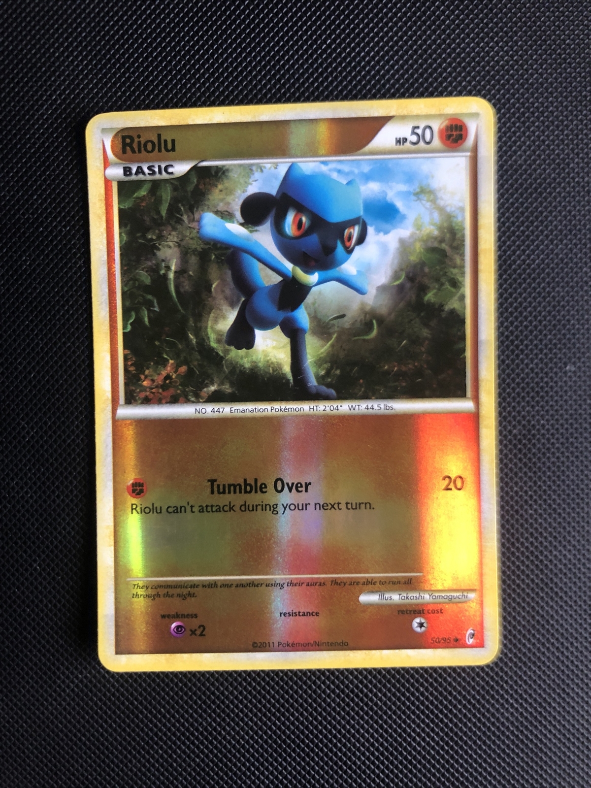 Pokemon Call of Legends Reverse Holo Riolu 50/95 Near Mint Condition