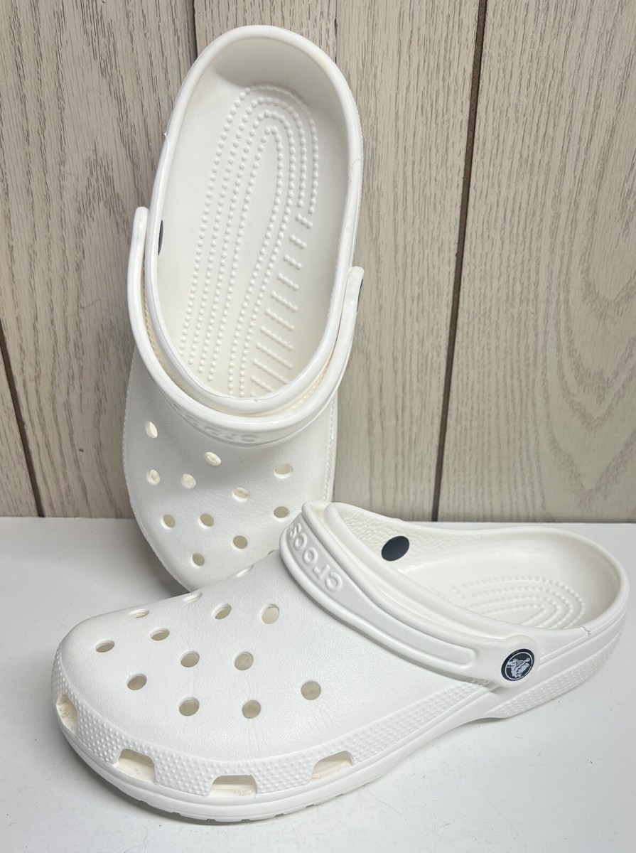 Crocs Unisex Classic Clog White, Size M8 W10 GUC Fast Shipping! | eBay