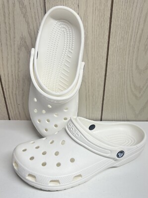 Crocs Unisex Classic Clog White, Size M8 W10 GUC Fast  display picture 3