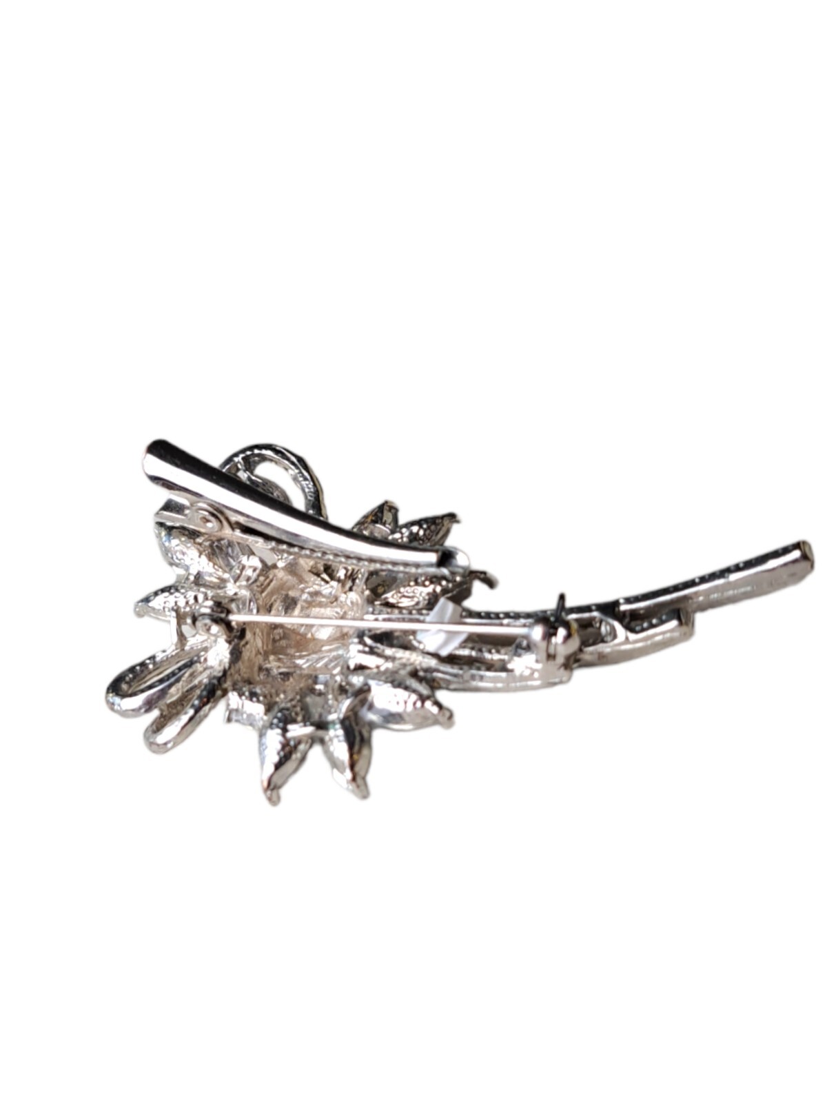 Rhinestone Statement Brooch or Barrette Silverton… - image 3