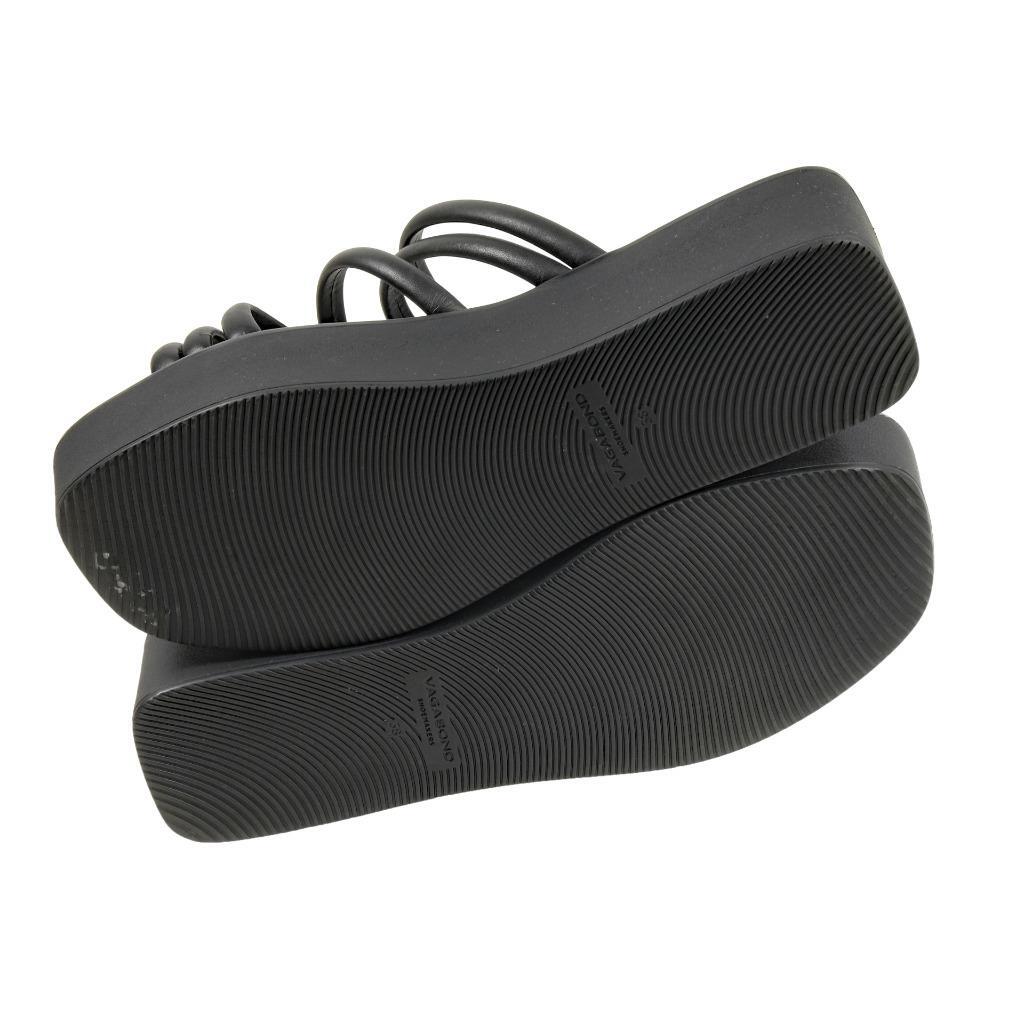 NEW VAGABOND Sandals Slides Platforms Strappy Black Leather