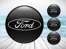 4x Center Wheel Cap Decals Silicone Ford Emblem Rims Logo Stickers