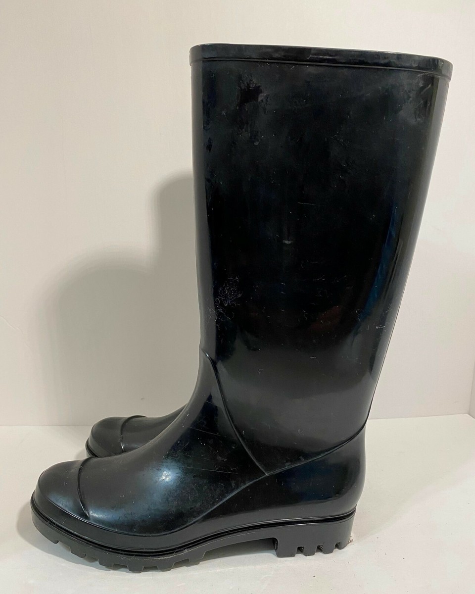 Rain Boots AZ Winston Black Size 7M Woman's Arizona Jean Co