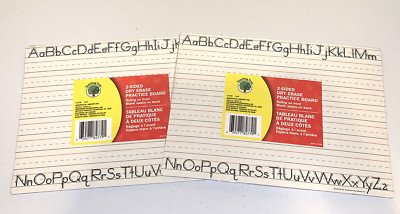 Lot of 2 - Teaching Tree 2-sided Dry Erase Practice Board 12 X 9 New Sealed