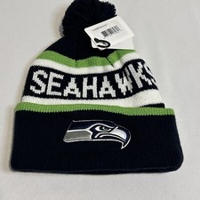 Seattle Seahawks Knit Beanie w/Pom NFL Team Apparel New