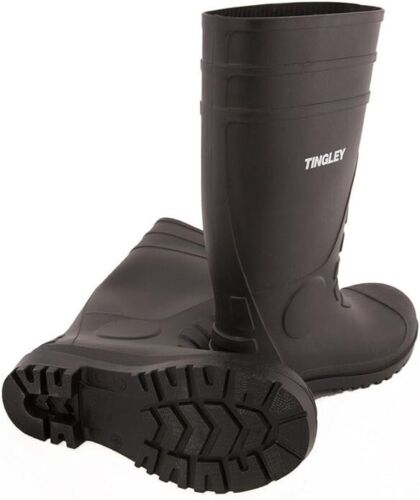 Tingley 31161.11 Size 11 Black PVC Over The Sock Waterproof Boots - 2 Pair