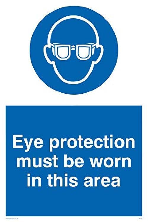 Viking segni mp282-a4p-3 m"Eye Protection Must Be Worn in this area Sign, 3 mm,
