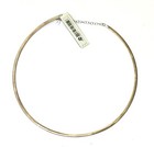 14k white yellow gold 3mm domed omega Necklace 15.1g extender 16" 18" Reversible — photo 3