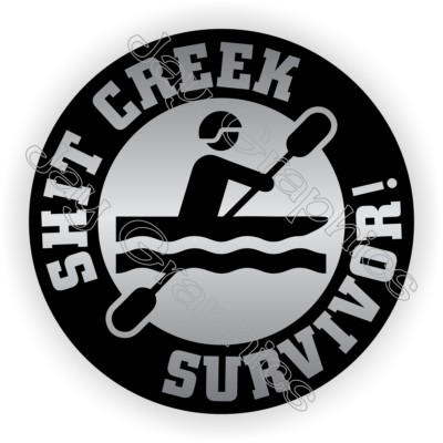 Klein Tools Industrial Hard Hats & Bump Caps 2 Reflective Hard Hat Stickers - "$HIT CREEK SURVIVOR" Funny Helmet Decal Pack Decal & Sticker Banner - Foto 7