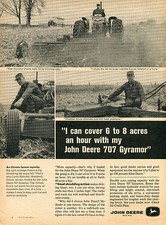 1965 Print Ad of John Deere 707 Gyramor Cutter Farm Tractor