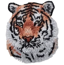 Tiger Applique Patch - Embroidered Big Cat Animal Badge 2-1/8" (Iron on)