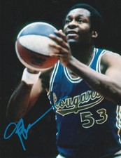 JIM CHONES  CAROLINA COUGARS ABA  ACTION SIGNED 8X10