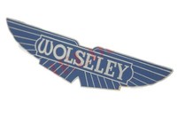 Wolseley Britisches Auto Logo Abzeichen Emblem Monogramm Blau Edelstahl