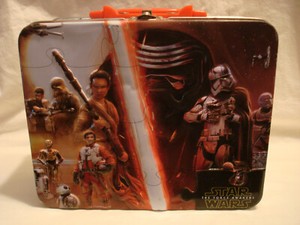 Star Wars The Force Awakens Embossed Tin Tote Lunchbox Metal Carry Case
