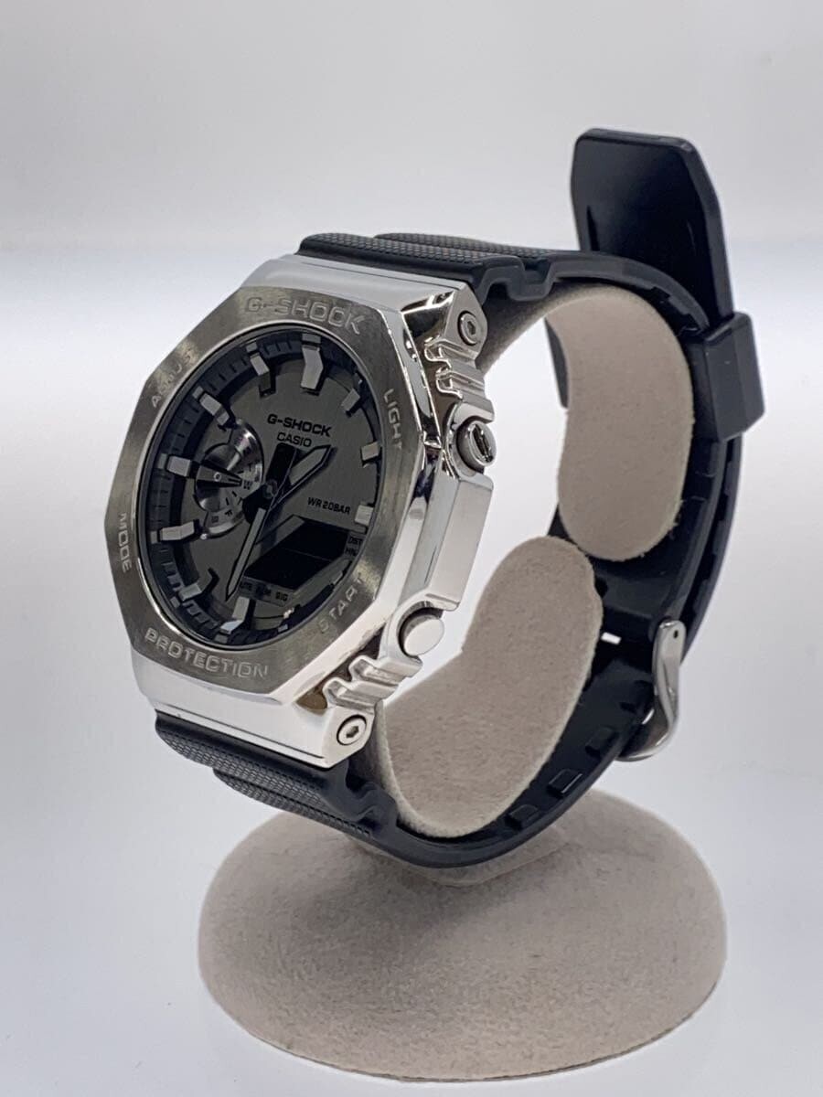 CASIO G-SHOCK GM-2100-1AJF Black/Silver Resin Quartz Digital