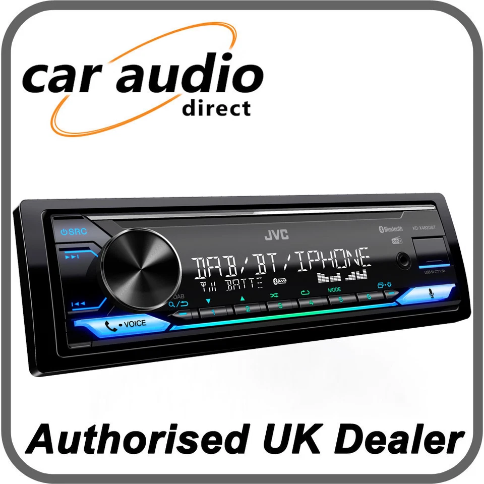 JVC KD-X482DBT Mechless Digital Media Receiver with Bluetooth Front USB/AUX DSP - Image 3 of 4