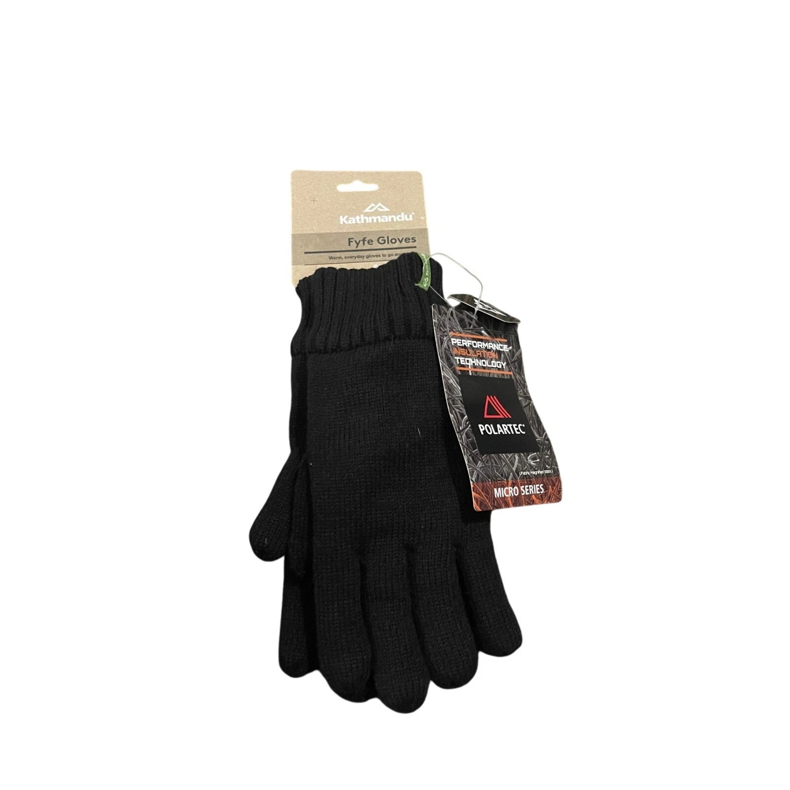 Kathmandu Fyfe Gloves Black Polartec Micro Fleece Lined Wool Blend Ribbed I05
Opens in a new window 