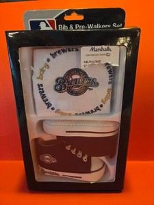 NEW - Brewers Bib & Pre - Walkers Set ( Size 0 - 6 Months )