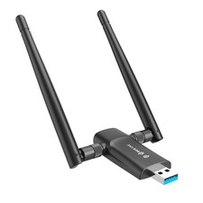 Wireless USB WiFi Adapter for PC - Nineplus 1300Mbps AC1200, Black-1200Mbps