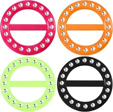 HESTYA 4 Pcs T Shirt Clips Scarf Ring Plastic 80s Decoration Fashion Circle... 