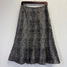 Liz Claiborne Womens Y2K Cottage Midi Skirt Size 6P Modest Prairie Summer Chic