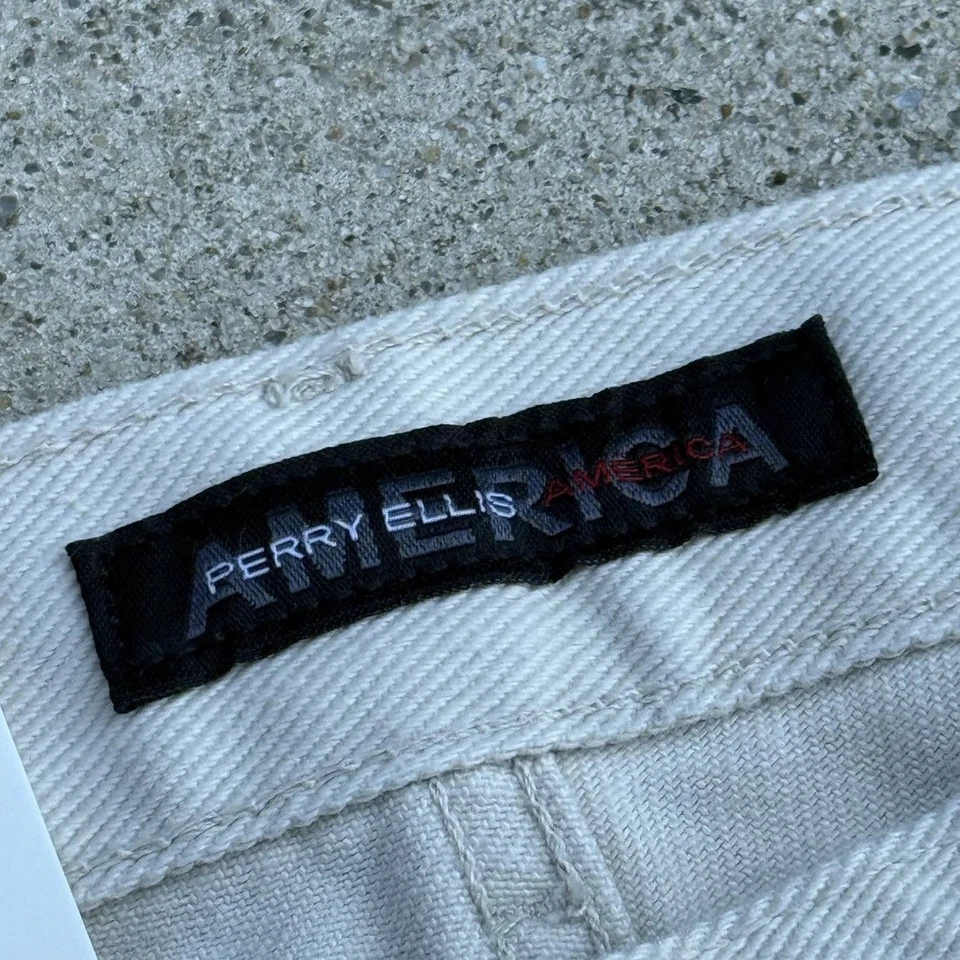 Pantalones cortos de mezclilla para hombre Perry Ellis America Y2K Deadstock talla 38 Foto 4 de 4