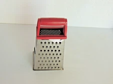 Good Cook  Silver/Red Stainless Steel Multi-Functional Cheese Box Grater 9"