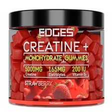 Creatin+ Gummies 5000mg mit Elektrolyten & Vitamin D3 - Erdbeere...