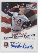 2015 Panini USA Baseball Signatures Blue Ink 286/299 Joseph Charles #7 Auto 0w8
