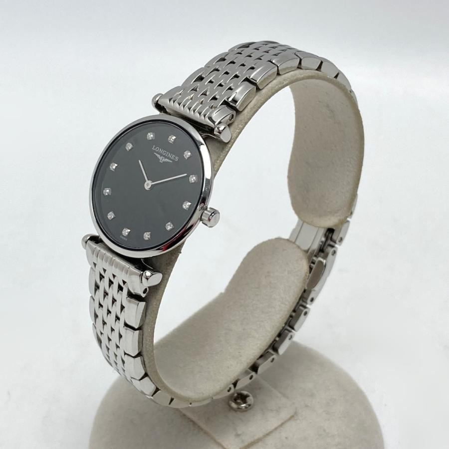 LONGINES La Grande Classique de 12-Diamond L4 209 4 Black Quartz Women's JAPAN image 2