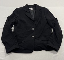 Calvin Klein Women's Black Suit Jacket Blazer Size 12 Two-Button