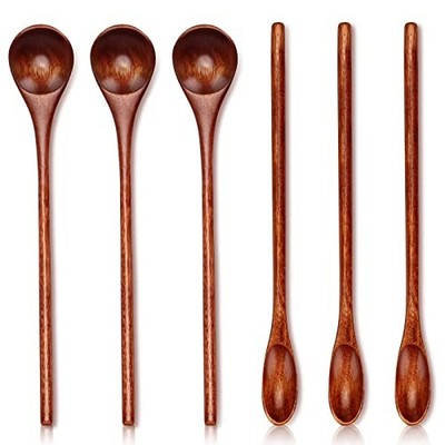 Pcs Small Wooden Spoons for Coffee Spoon Jars Tea Wood Teaspoons Tasting 6