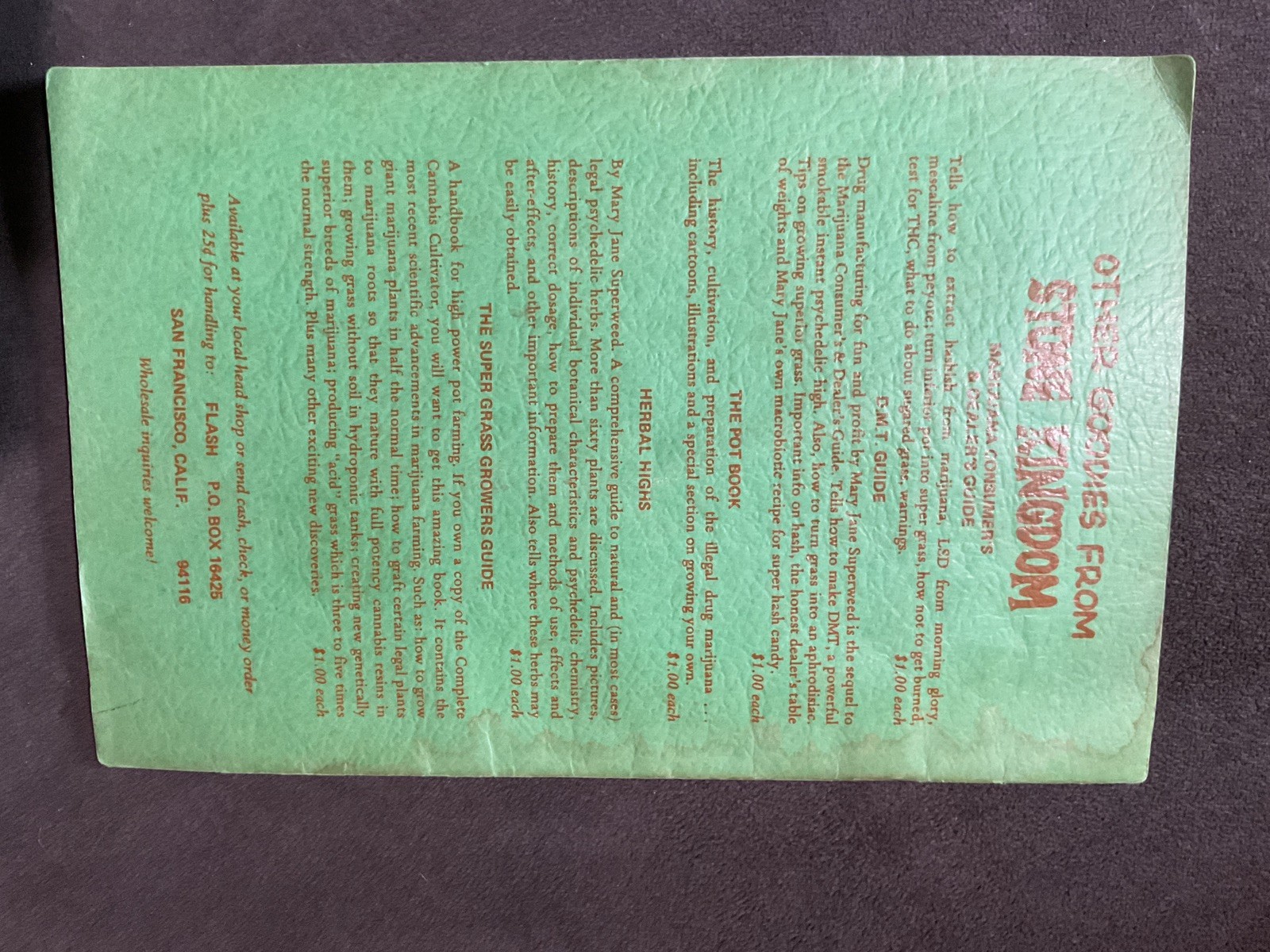 1969 The Complete Cannabis Cultivator, Mary Jane super weed 