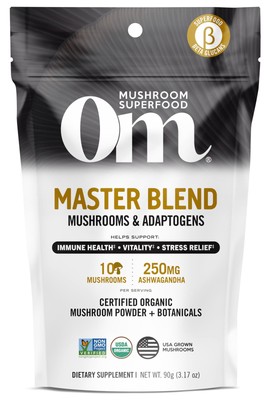 Om Mushroom Master Blend, Organic 10 Mushroom Complex & Adaptogens Powder,