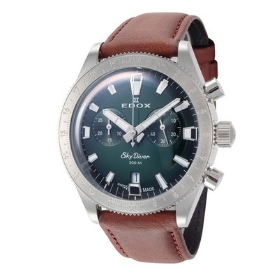 Edox Men's SkyDiver 40mm Quartz Chronograph Watch 10116-3-VIDN